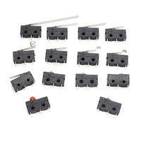 10pcs Micro Switch 3Pin NO/NC Mini Limit Switch 5A 125V 250V AC Roller Arc lever Snap Action Push Micro switches