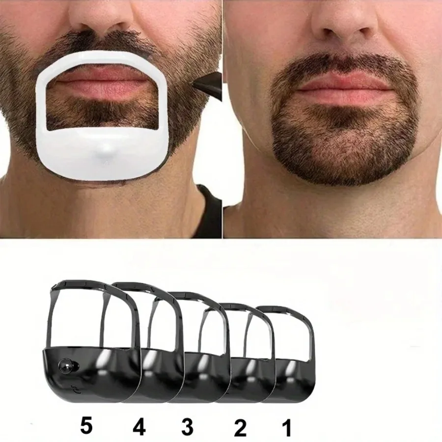 5 Sizes Beard Shaper Set Men's Shave Goatee Styling Template Beard Modeling Personal Care and Home Cleaning Tool