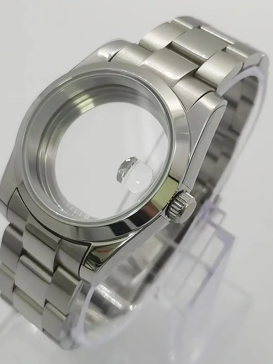 NEITON 36MM/39MM NH35 Sapphire Kristall Polnischen Wasserdicht Uhr Fall Für NH34 NH35 NH36 NH38 NH39 NH70 PT5000 ETA2824