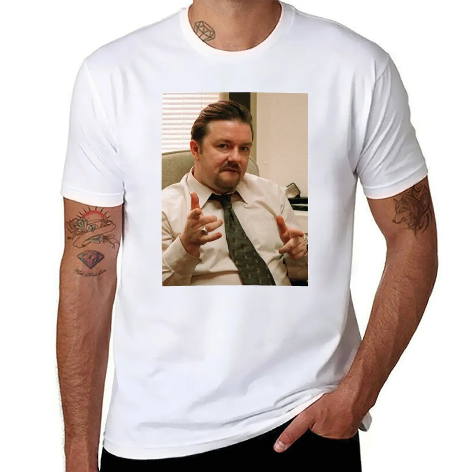 

David Brent - The Office UK T-Shirt t shirt for man 100 percent cotton man t shirt cotton high quality T-Shirt