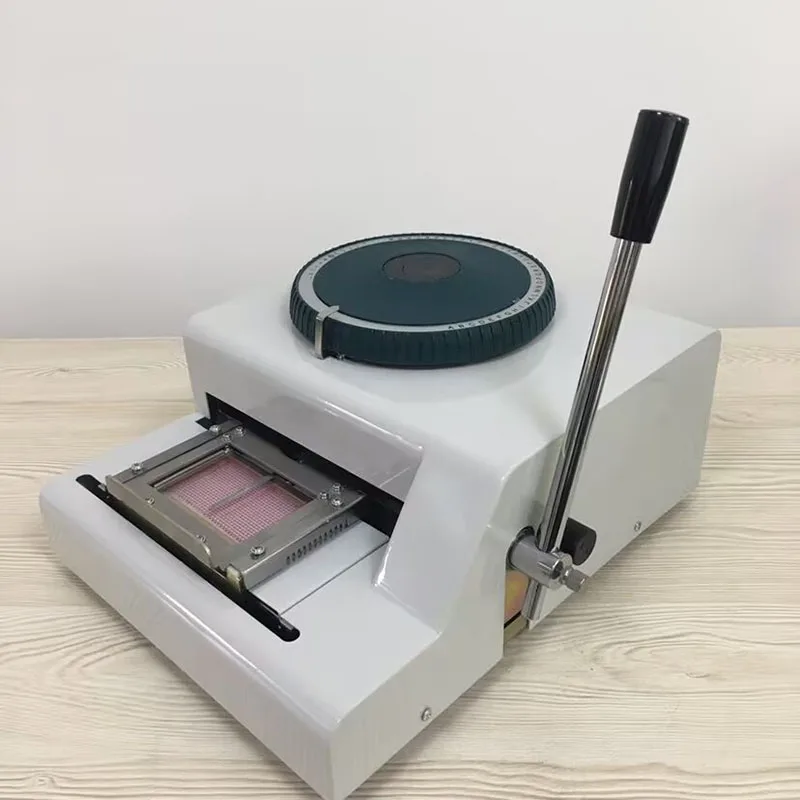 Máquina en relieve de tarjetas de PVC manual 72A, impresora de códigos en relieve de tarjetas VIP, máquina en relieve de tarjetas de visita, máquina de escribir de tarjetas de membresía