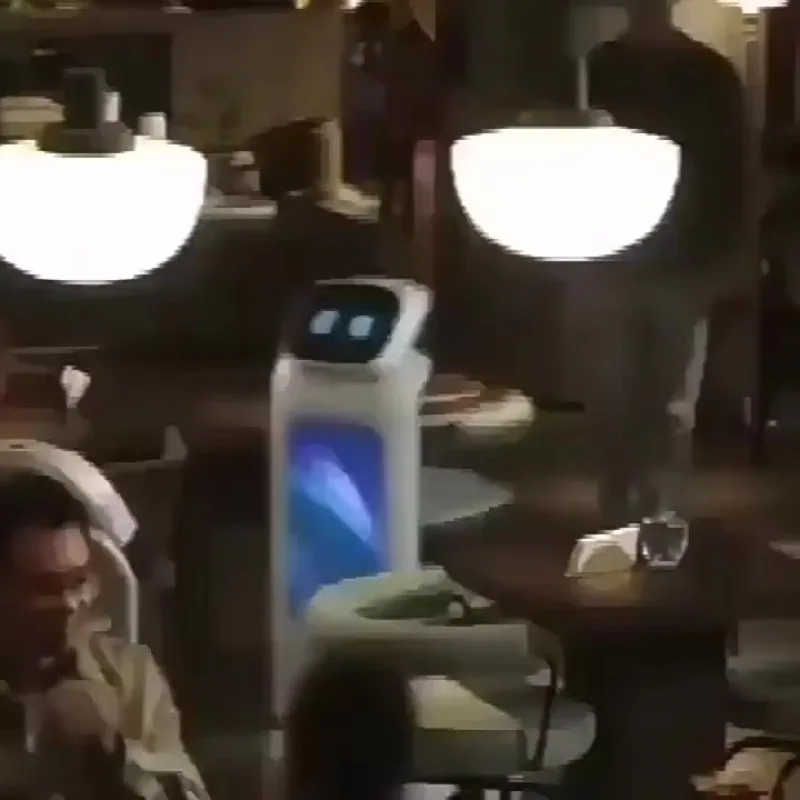 روبوت توصيل الطعام الذكي لمطعم الفندق، توصيل الطعام الأوتوماتيكي بالكامل، خدمة النادل