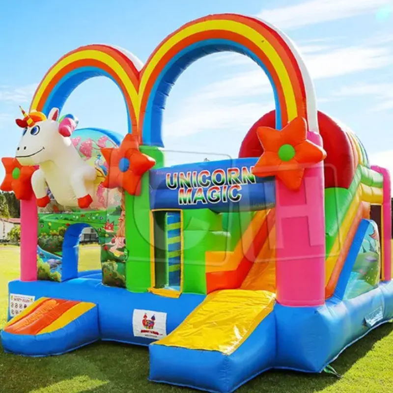 CH's most popular children's party jumper inflatable bounce slide for rental business, small bounce house slide