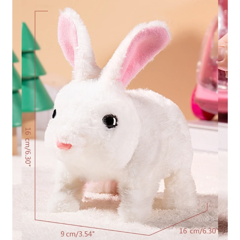 Jouet lapin électronique d'apprentissage rampant, jouet lapin en peluche mobile, cadeau idéal pour enfants