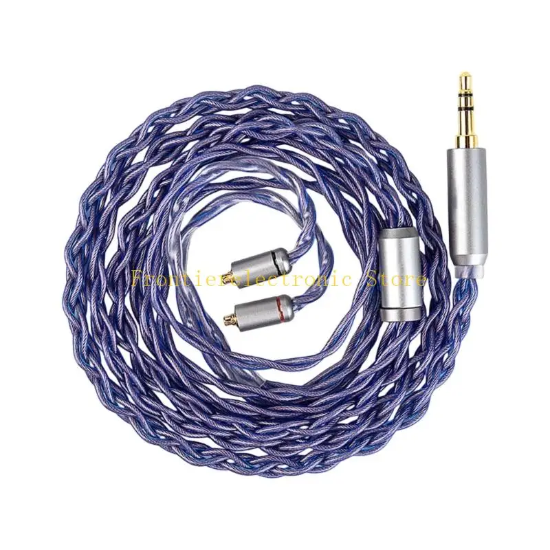 G8DB 1.2M HiFi Upgrades Earphone Cable With Clear Blue Housing For Audiophiles Clear Sound Performances 120Cm
