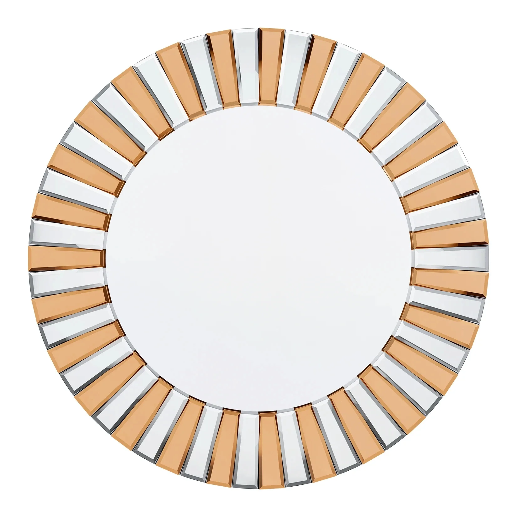 Decorative Mirrors Round Sunburst Wall Mirror Beveled Edge Glass Bathroom Vanity Mirror Hanging Accent for Living Room