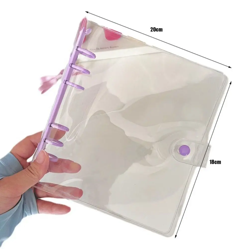 A6เครื่องผูกโปร่งใส PVC ทรงสี่เหลี่ยมสำหรับบัญชีเปลือก6รูเครื่องผูกสีจากโรงงานนี้ขายตรง