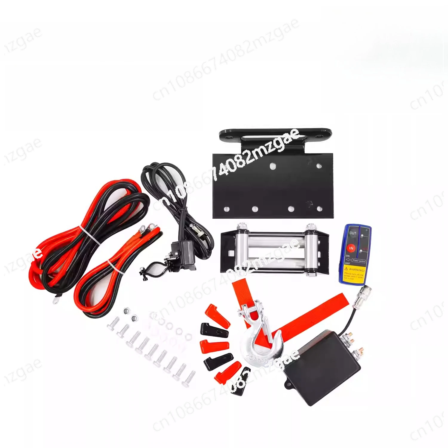 6000 LBS 12V Electric Winch Synthetic Tow Rope Winch Lifting Hoist for 4X4 Car Trailer ATV Truck Off Road Boat