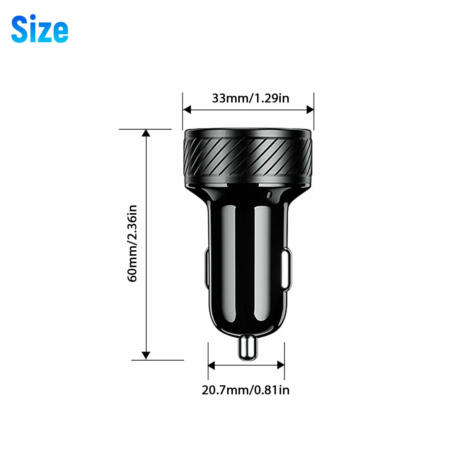 QC 3.0 caricabatteria da auto Dual USB 12V 24V impermeabile 18W ricarica rapida voltmetro a LED con luce a tendone ON OFF Switch adattatore per