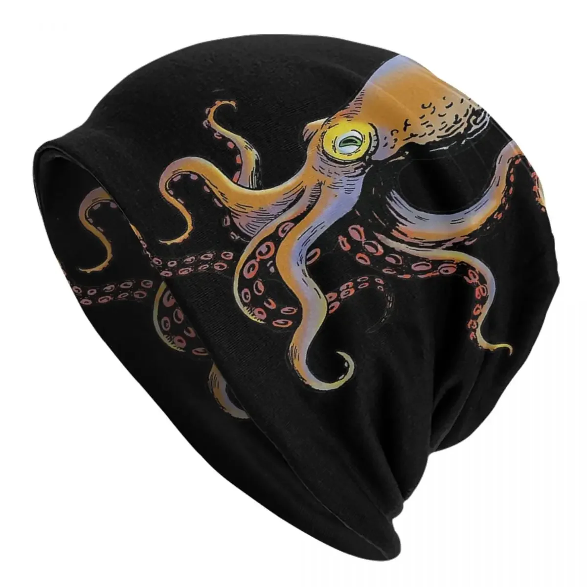 Octopus Bonnet Hat Casual Ski Skullies Beanies Hats Ocean Water for Men Women Knitting Hats Spring Thermal Elastic Caps