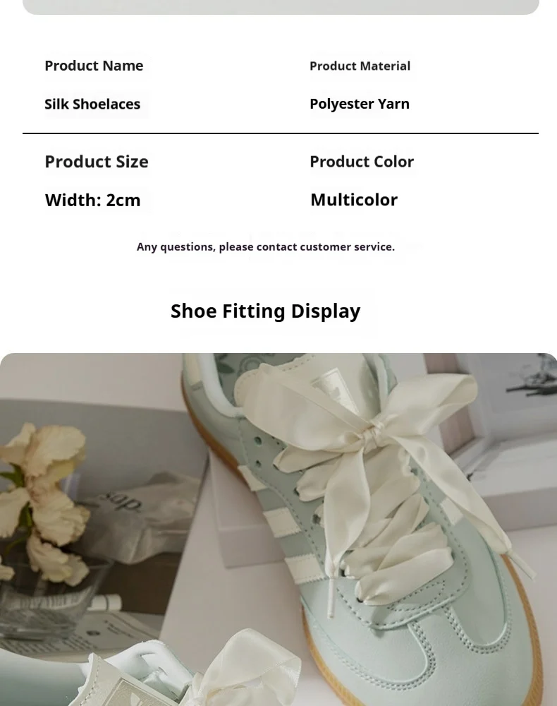 2CM Wide Satin Ribbon Shoelaces Smooth Silky Flat Laces for Sneaker Canvas Casual Shoes Adjustable Length 80cm/100cm/120cm/140cm