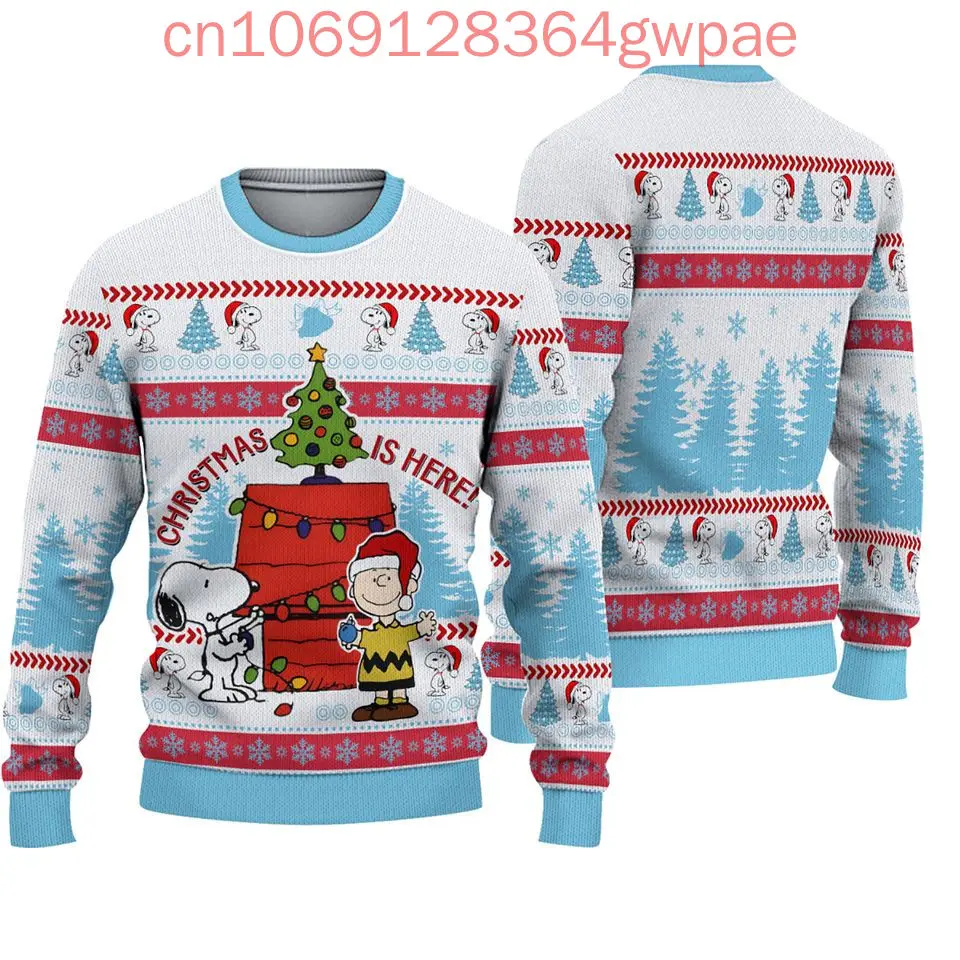 Peanut Snoopy Ugly Sweater Men's Womens 3d Sweater Tops Snoopy Charlie Ugly Christmas Sweater Anime Xmas Gifts Christmas Sweater