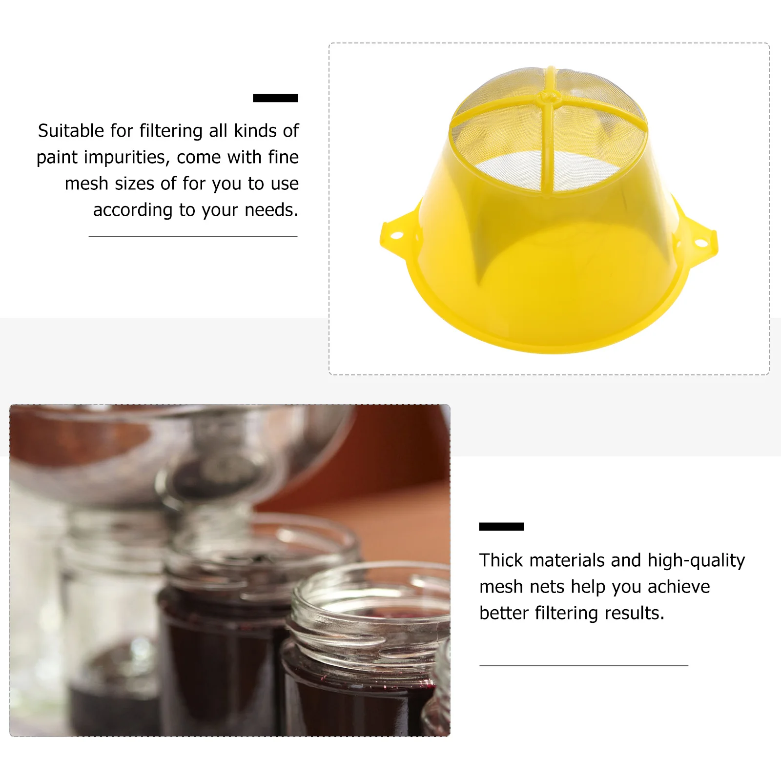 10 قطعة فلتر طلاء الزيت شبكة قمع سميكة سلك معدني شبكة مصافي الطلاء لأثاث السيارات الصناعية رذاذ الطلاء #6