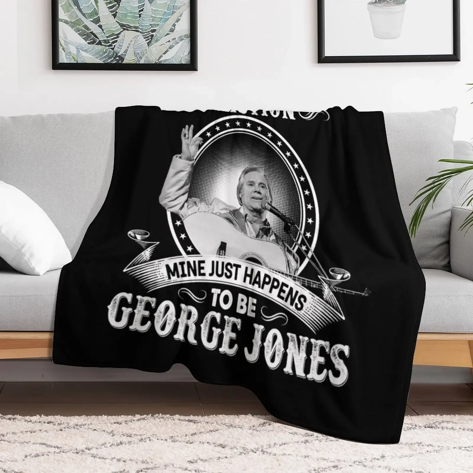 Everybody Has An Addiction Mine Just Happens To Be George Jones Throw Blanket Cute Plaid Decorative Sofa Blankets