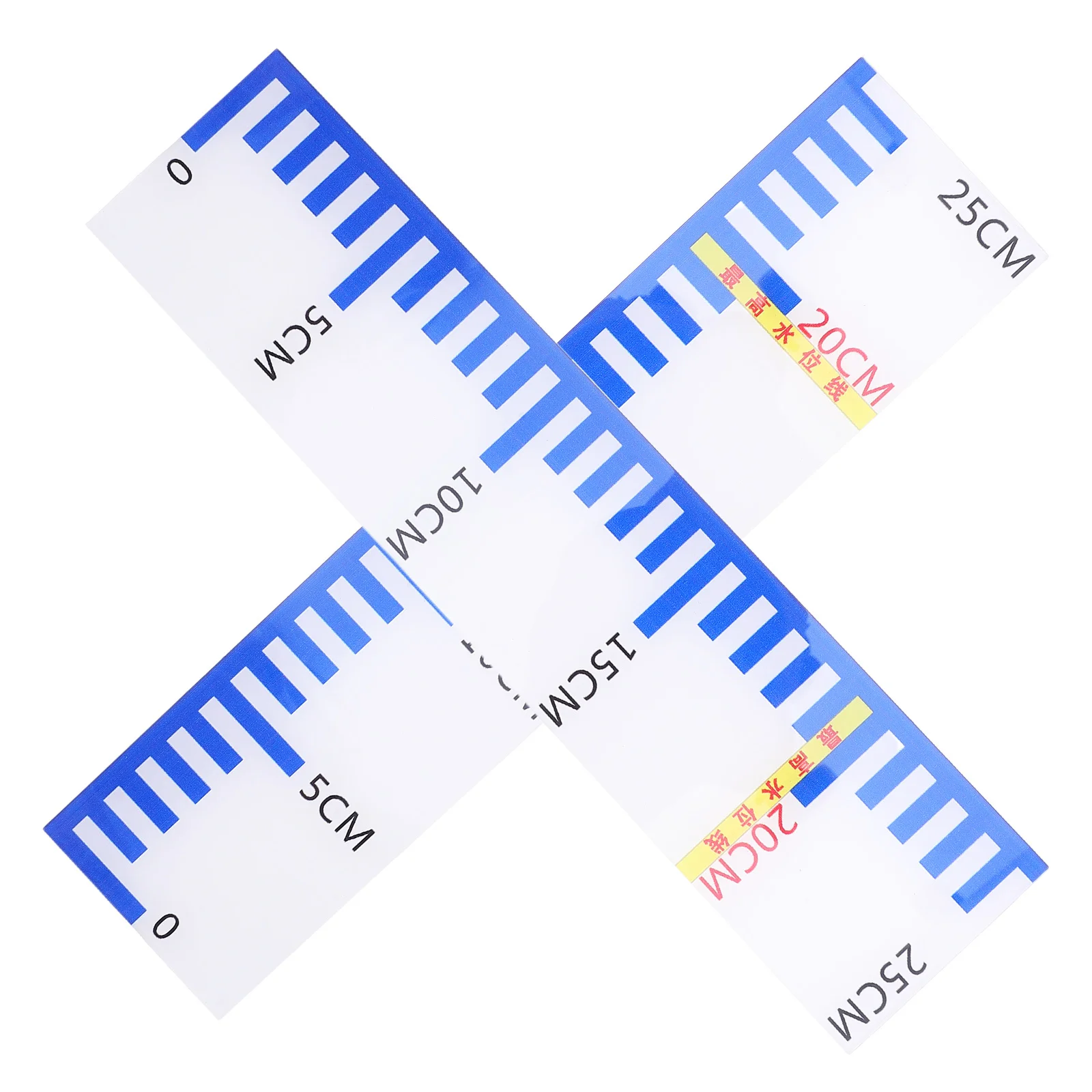 

2Pcs Water Level Gauge Adhesive Reflective Sticker for Tank Water Level Measurement Aquarium Pond Monitoring Tool