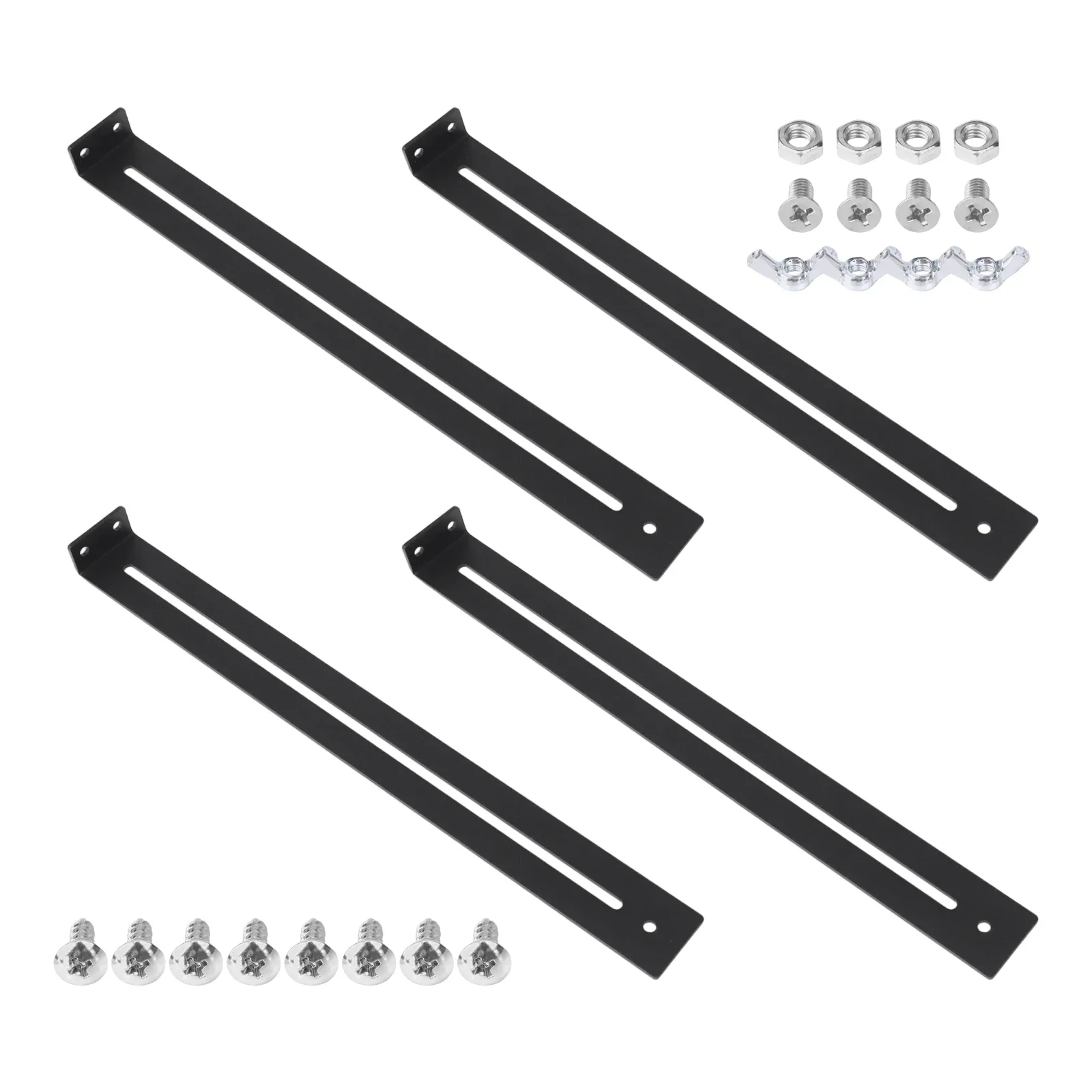 Accessory Drawer Support Black Cabinet Bracket Versatile Compatibility 13-24 Inches Dual Installation Methods Home Improvement