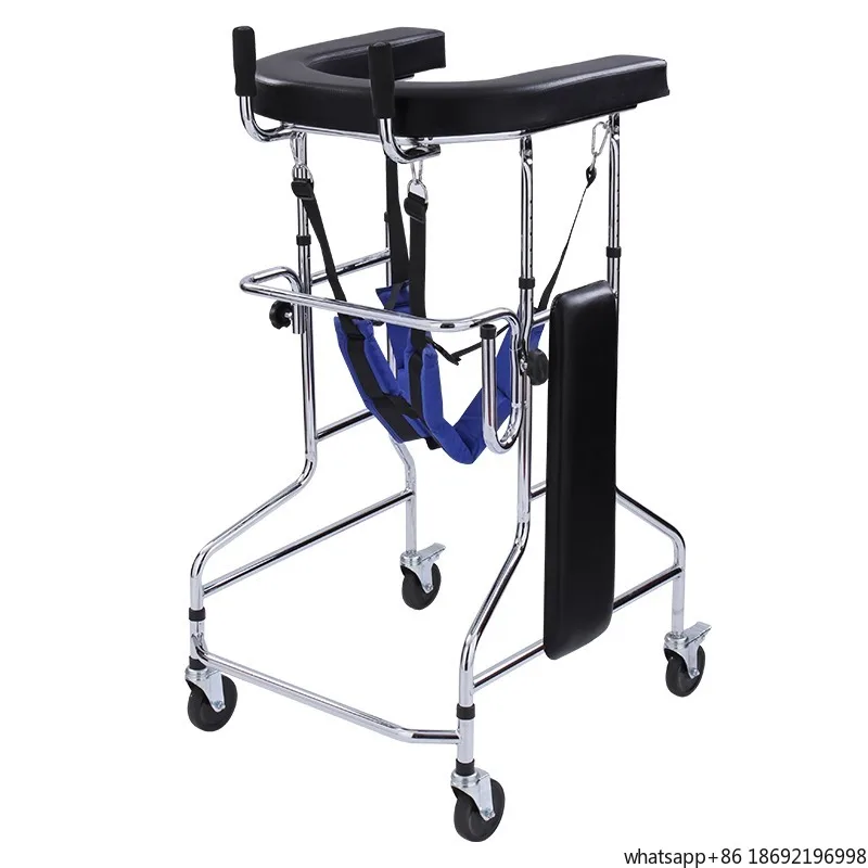 Anti-Slip Walker for Elderly with Adjustable Height & 360° Wheels, Hemiplegia Rehabilitation Training Equipment Stroke Patients