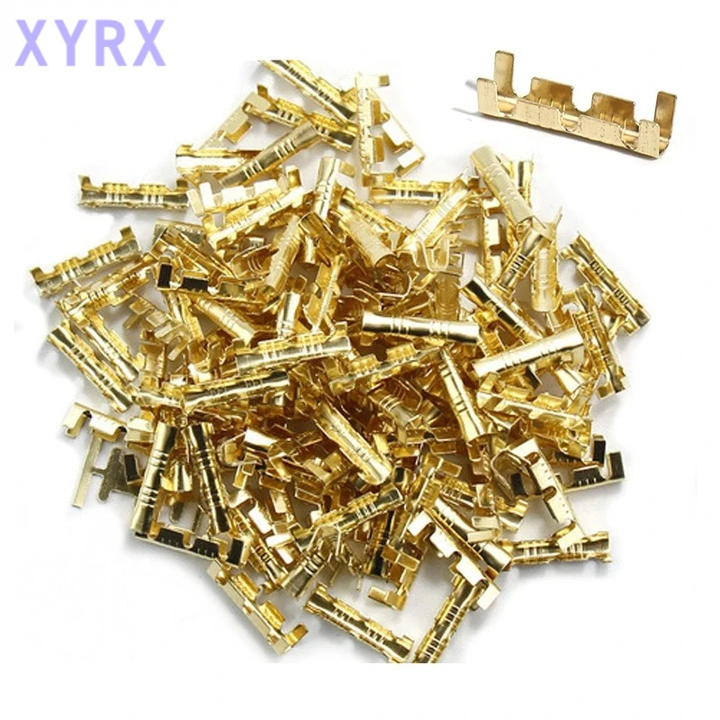 In spot 30/100pcs 453u Type 0.3-1.5mm2 Terminal Connector Dual Interface Terminal Electronic High Precision Yellow Copper