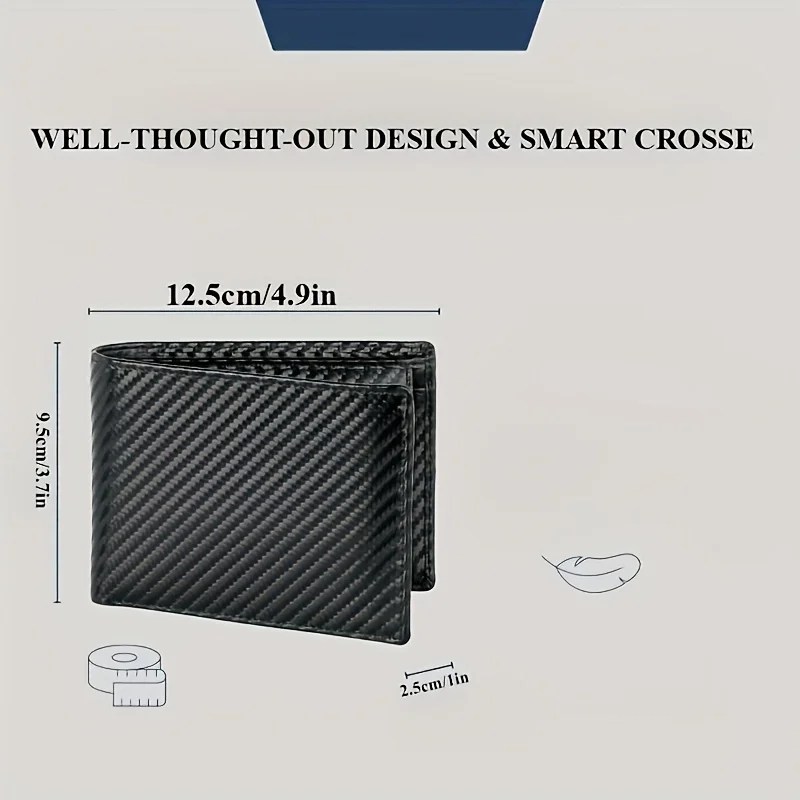 Geldbörse für Herren – RFID-Bifold-Geldbörsen mit 9 Kreditkarten, 1 Ausweisfenster, schlankes, minimalistisches Vordertaschen-Geschenk für Männer – Detail 5
