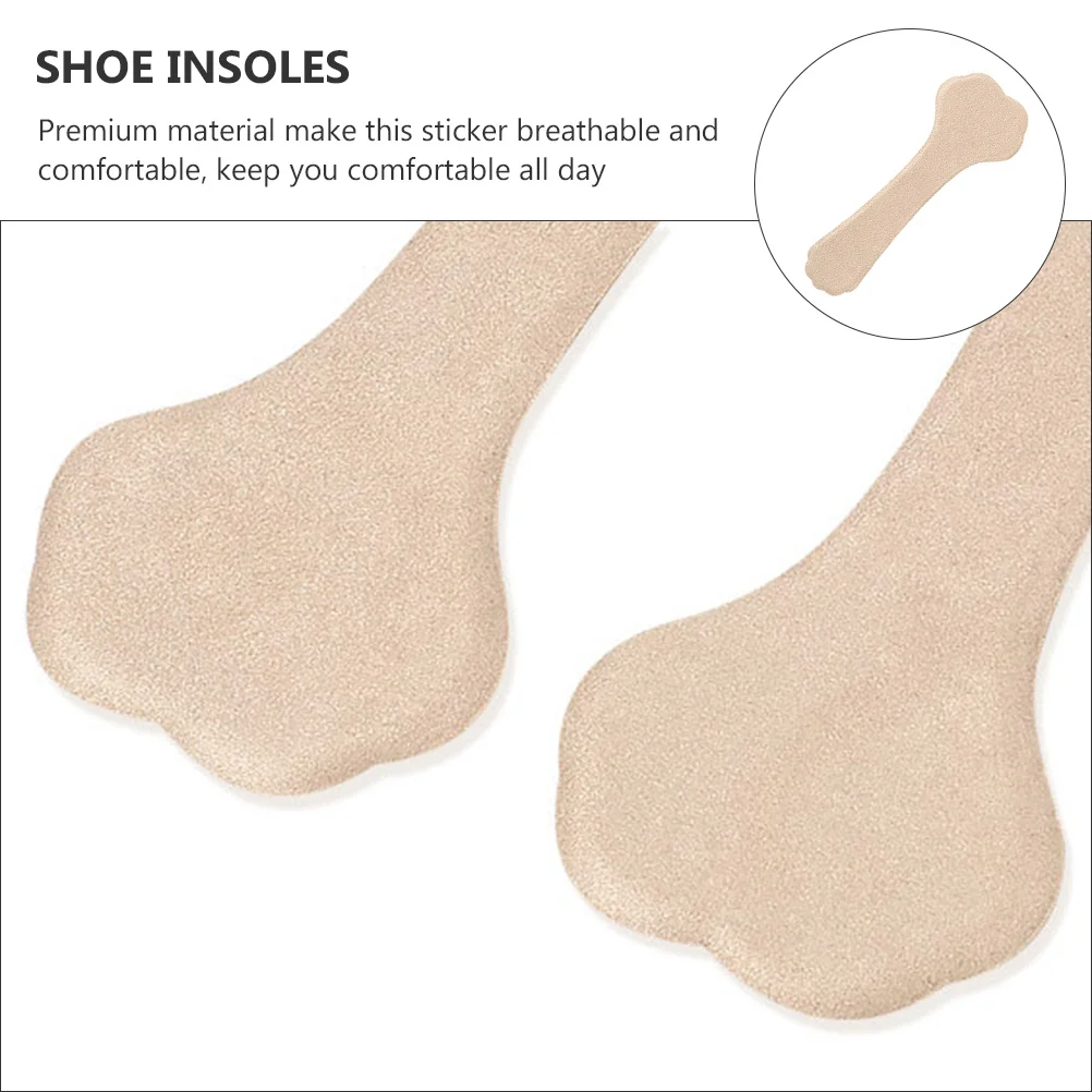 

2Pairs Skin-Friendly High Heel Insoles Self-Adhesive Shock Absorption Shoe Inserts Comfortable for Women Daily Use
