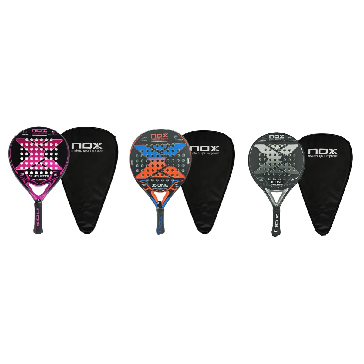 Nox Carbon Fiber Tennis Racket with Storage Bag