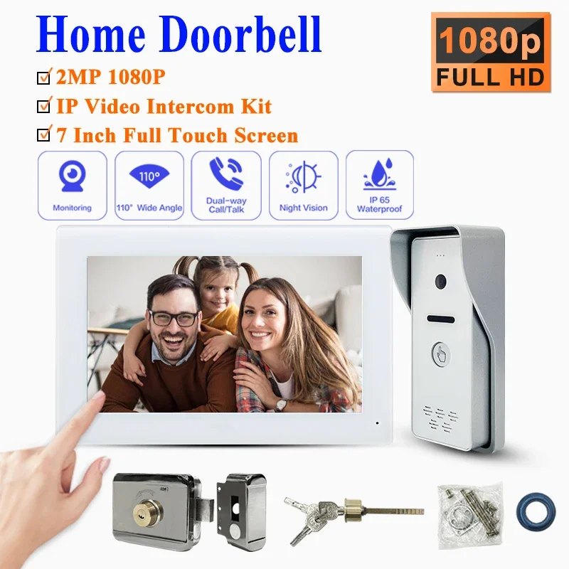 

Night Vision Monocular Video Door Bell Support Put Resident Name On Outdoor Station For Distinguish 1 Buttons To Call For Home