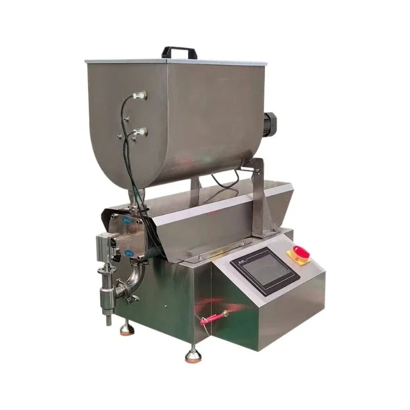 

Small semi automatic rotor pump tank, peanut butter hot pot base filling machine