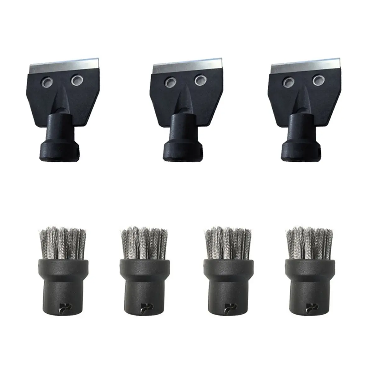 [Online Promotion]Steam Stainless Steel Round Brush Scraper Nozzles for SC1 SC2 SC3 SC4 SC5 for Kitchen Bathroom Corner Cleaning