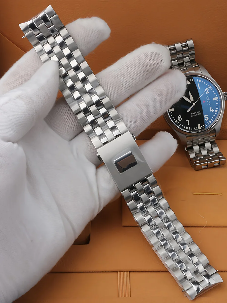 

For IWC Pilot’s Watch Little Prince, Pilot’s Watch 20 Series, 316L Solid Stainless Steel Bracelet, 20mm/21mm Replacement Strap