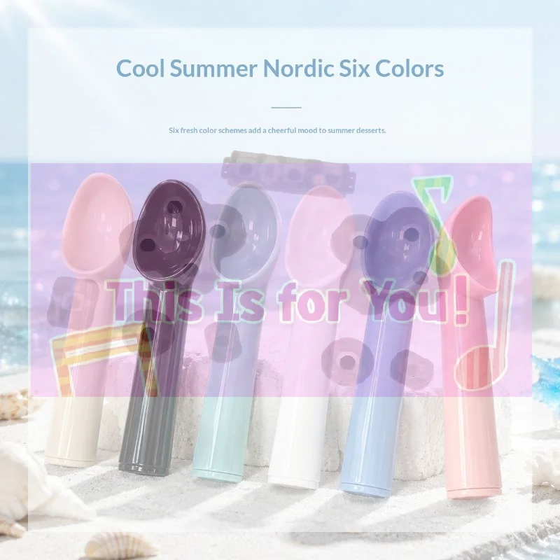 【MA】Plastic Ice Cream Scoop With Ergonomic Non Slip Handle Multiple Pastel Colors For Kitchen Dessert Summer Parties