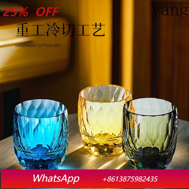 

Edo cut star cup high-end handmade lead-free K9 crystal cup whiskey foreign wine cup high-end gift