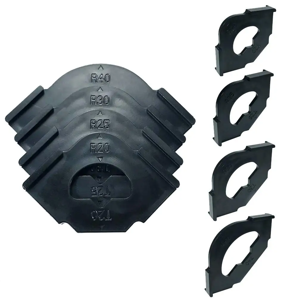 1set Woodworking Half-Round Quick Locator Straight Bevel R Angle Arc Woodworking Trimming Machine Half-Round Straight Bevel