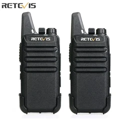 Retevis RT622 Mini Walkie Talkie 2 Pcs VOX USB PMR 446 FRS License-free Portable Two Way Radios Station For Restaurant Retail