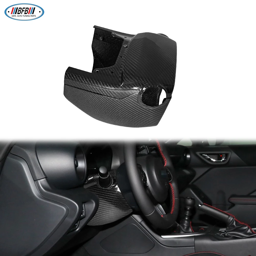 Car Interior Accessories Real Dry Carbon Steering Column Protective Cover For Toyota GR86 For Subaru BRZ 2022up