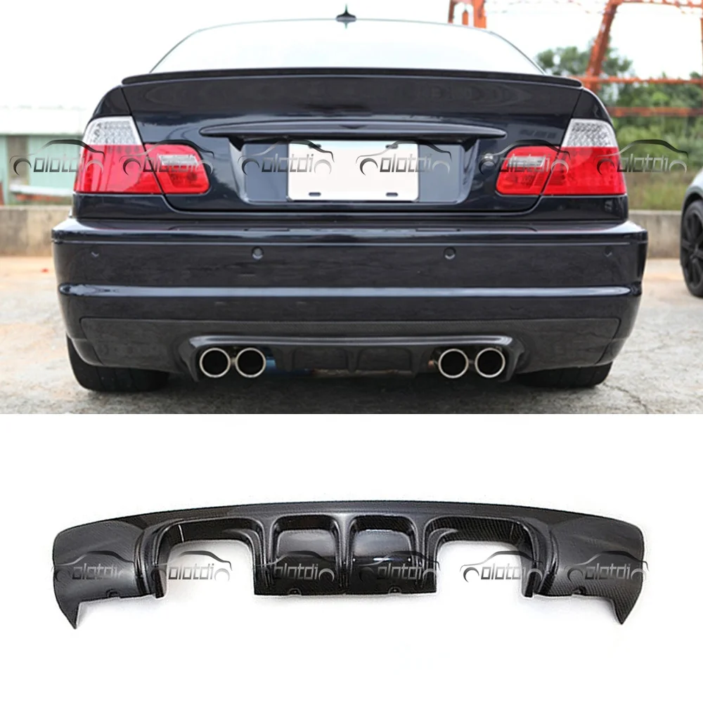 

For BMW E46 M3 CSL GTS V Type Carbon Rear Bumper Lip Sword Diffuser Fins Spoiler Rocker Winglet Splitter