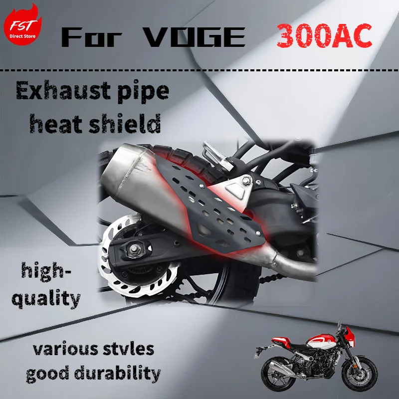 

For VOGE 300AC aftermarket exhaust pipe heat shield, stainless steel heat-insulating decorative cover, protective cover accessor