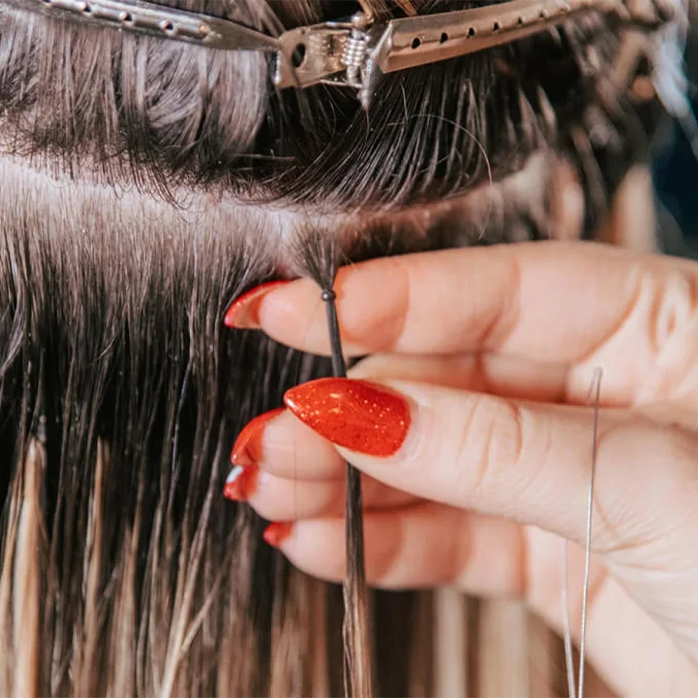 란시이 3mm 나노 구리 비즈 1000개 – 실리콘 코팅, 헤어 익스텐션용 사전 로드된 툴 휠, 다양한 색상 가능