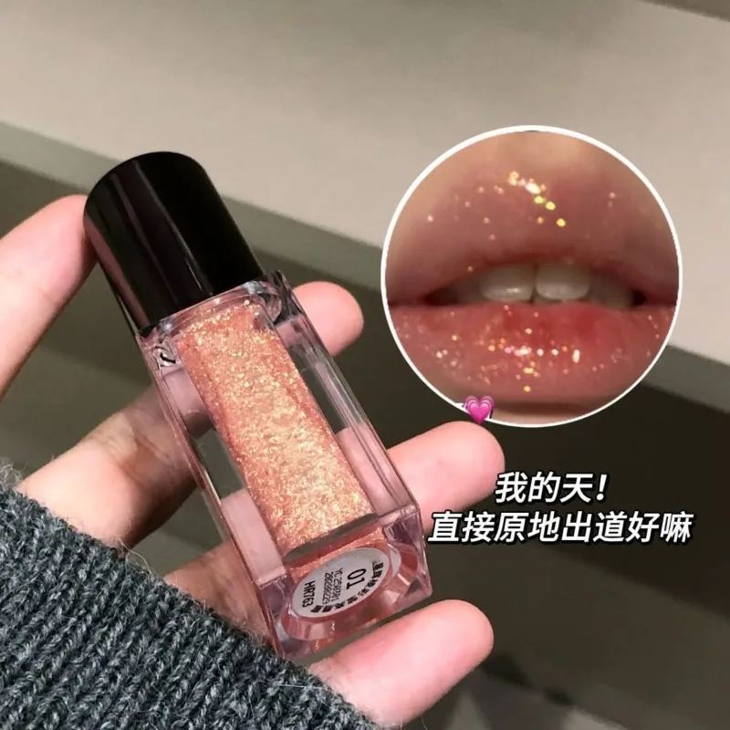 멀티크롬 다이아몬드 쉬머 립글로스 클리어 글리터 메탈릭 핑크 블루 오렌지 립스테인 미러샤인 글로스 3D 스파클링 립스