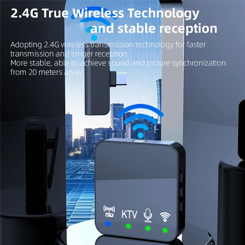 A32T-Wireless Lavalier Microphone Portable Audio Video Recording Mini Mic For Android Phone Outdoor Live Broadcast K Song Mic