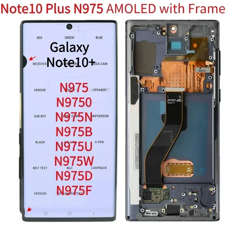 AMOLED Display Note 10 Plus For Samsung Galaxy note10 plus LCD N975 N975F Touch Screen Digitizer Assembly for samsung note 10+