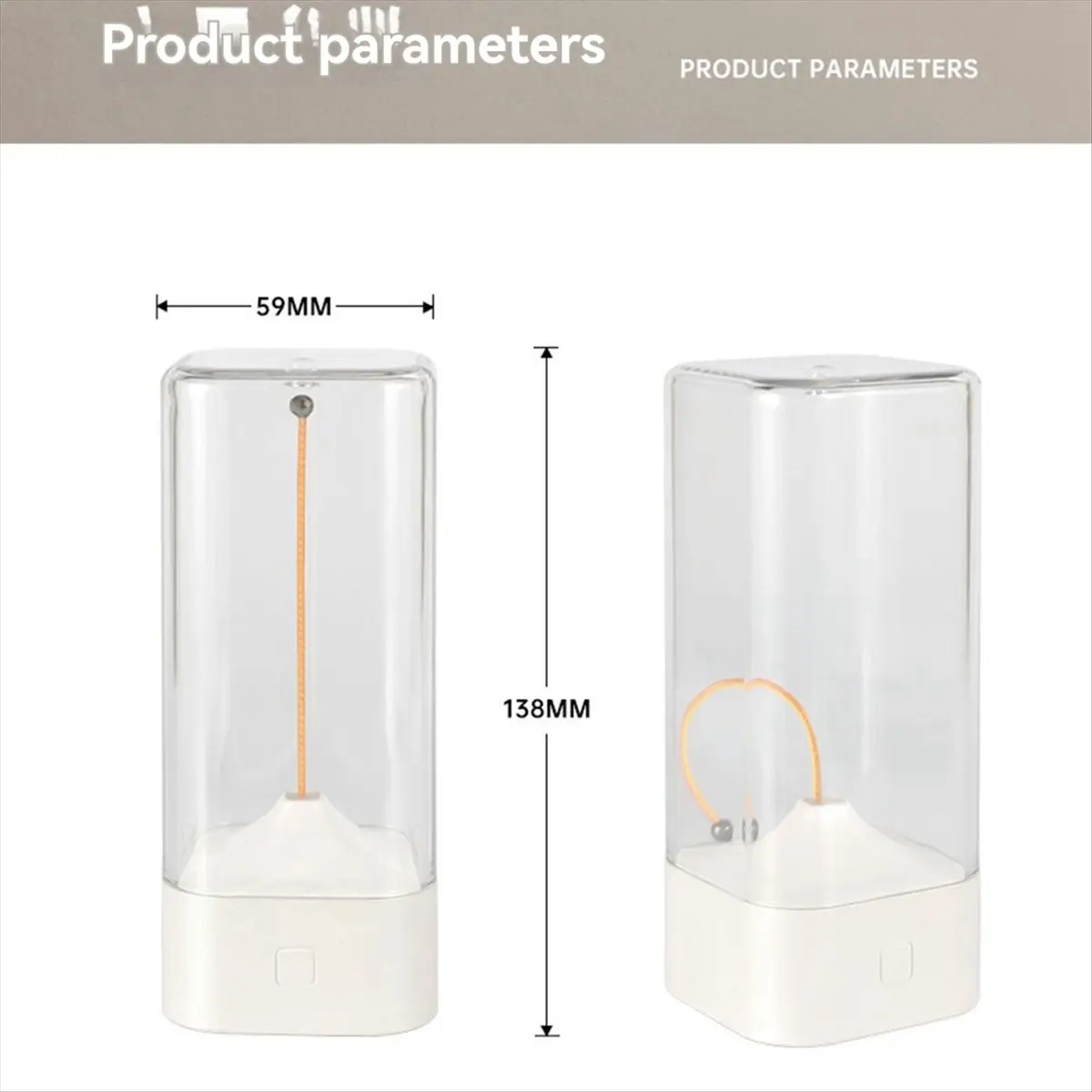 مصباح مكتبي بمستشعر اللمس العلوي، مصباح LED ثلاثي المستويات قابل للتعتيم، ضوء ليلي صغير، شحن USB، ضوء مغناطيسي أبيض
