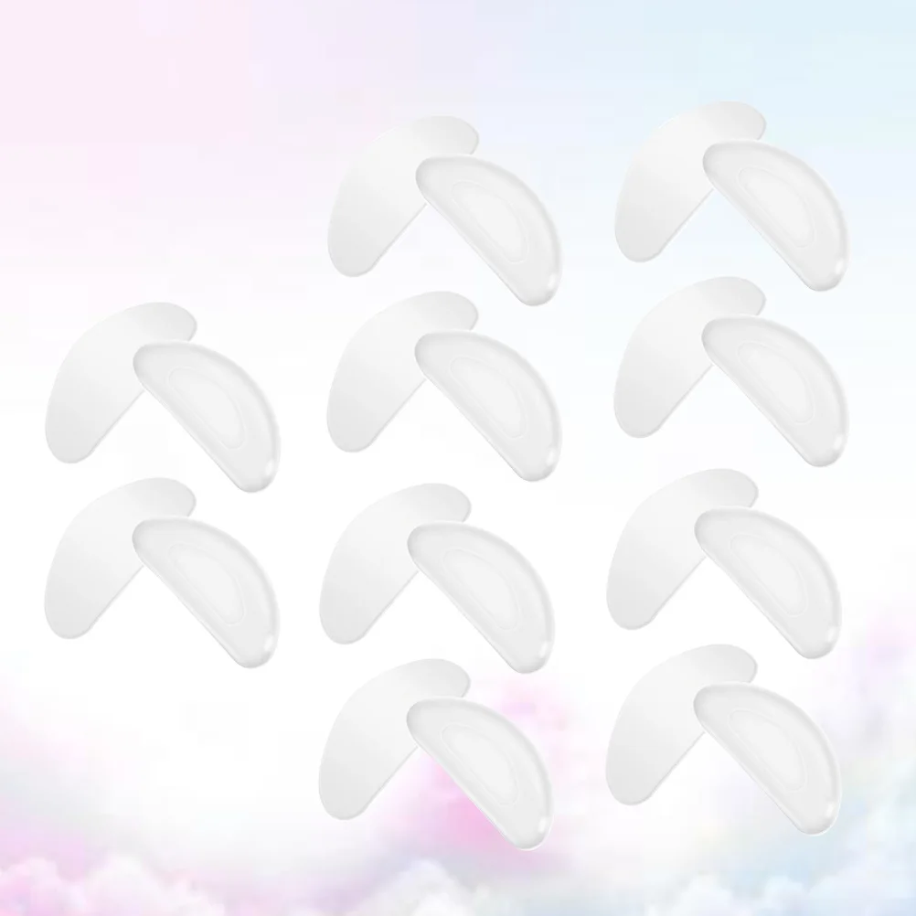 

10Pairs Silicone Nose Pads Anti-Slip D Shape Lift Increase Eyeglasses Sunglasses Optical Frames Transparent White