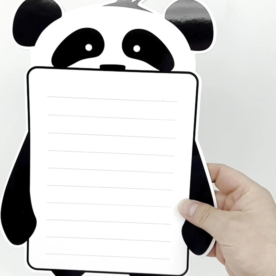 Kühlschrankmagnet in Pandaform, Memoboard mit magnetischen Eigenschaften, Panda-Formplan mit magnetischen Eigenschaften