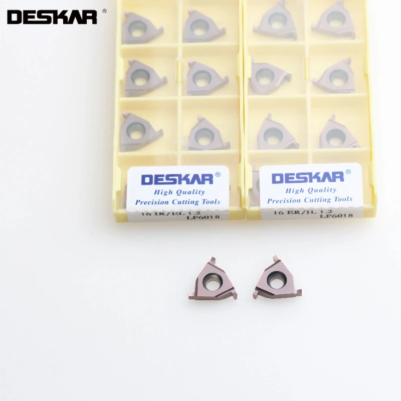 

10pcs Deskar 16er/il 16ir/el 0.7-3.0 Lf6018 Lathe Cutter Inserts Turning Tools Shallow Groove Carbide Slotting Blades
