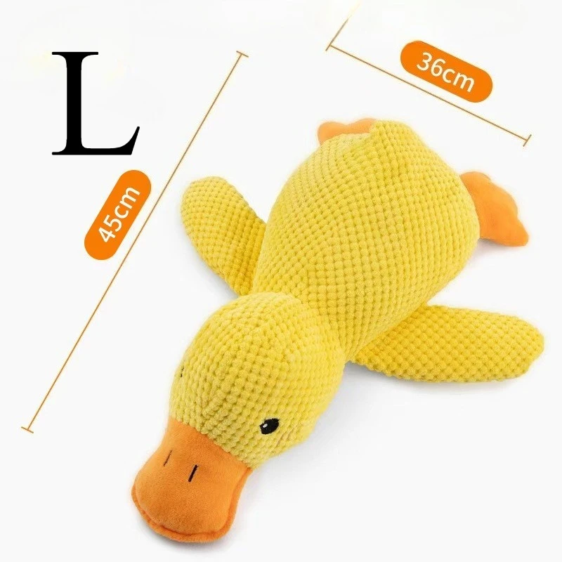 Enten-Hundespielzeug aus Plüsch, kaubeständig, langlebig, mit quackerndem Geräusch, zur Zahnpflege, weicher Begleiter für kleine und große Hunde
