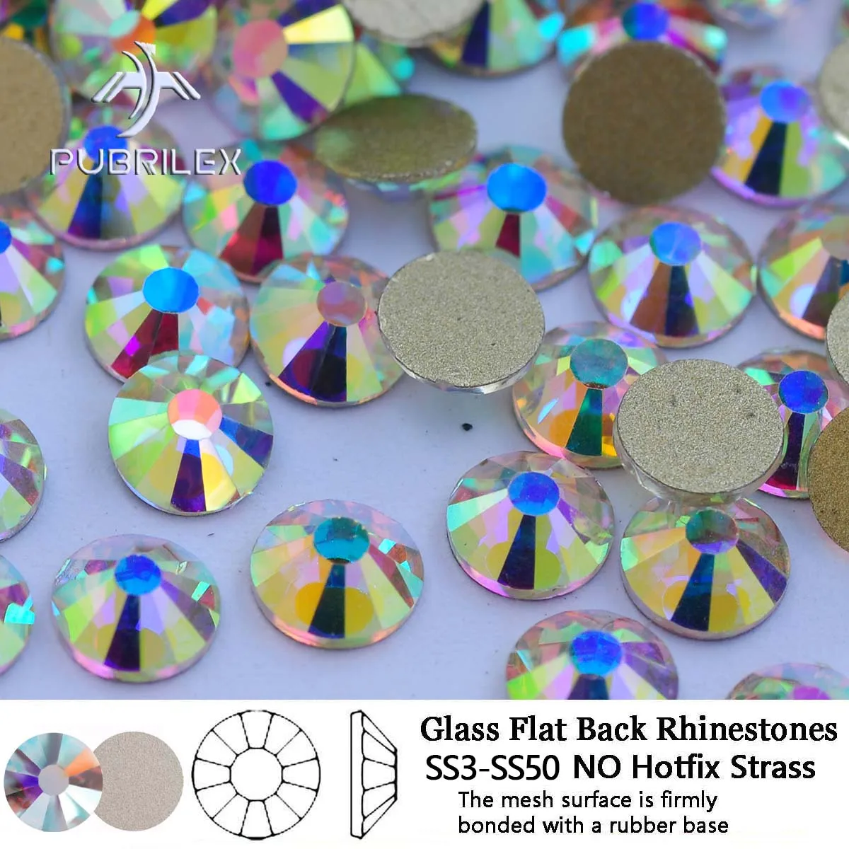

Top Glitter Crystal AB Gold Base Non Hot Fix Rhinestones SS3-SS50 FlatBack Strass &Fabric Garment Nail Art Craft Decorations