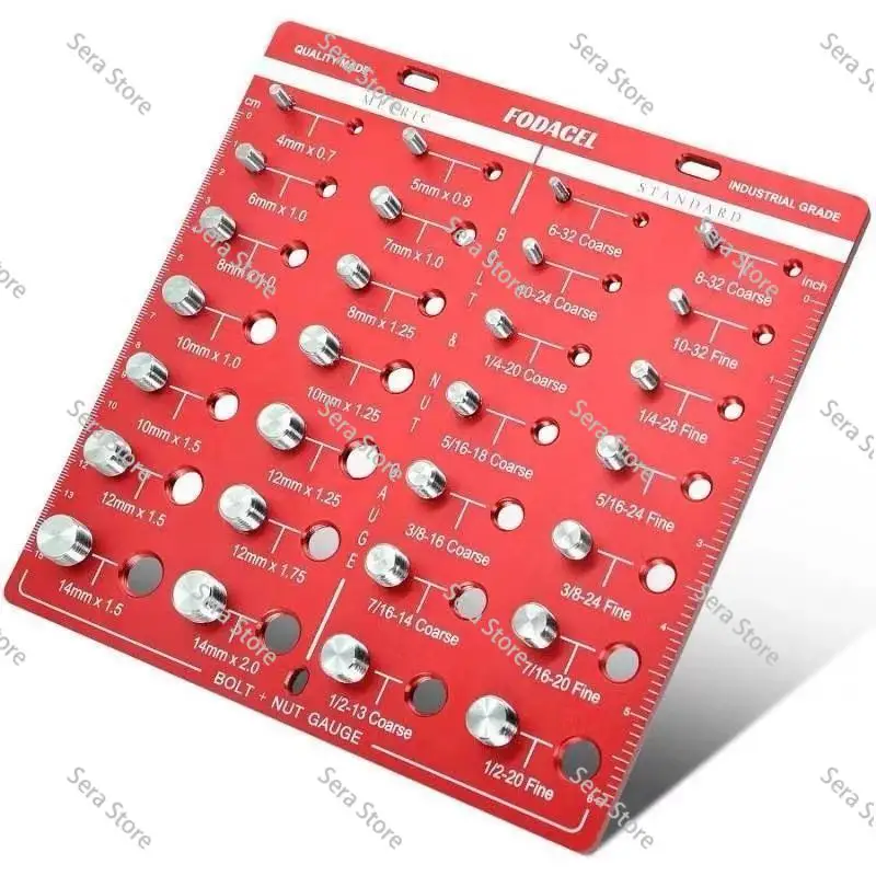 28 Thread Bolt Gauge Nut Thread Checker Metric and Inch Screw Measuring Gauge Inspection Tool
