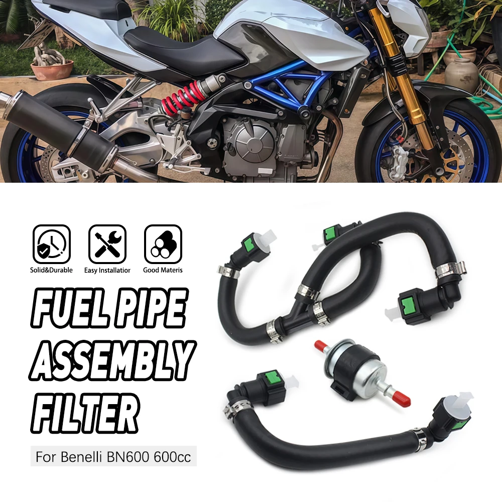 

High-pressure Fuel Pipe Oil Pipe Filter Cup Kit with 7.89 Fuel Hose Line Connect For Benelli BN600 BJ600GS Motorcycle Accesories