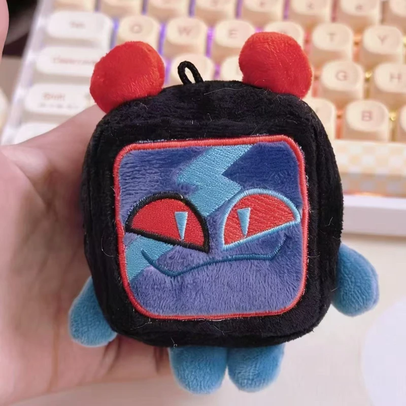 10cm VOX Radio Demon Alastor Cartoon Anime Plushies Cosplay Keychain Cute Plush Doll Pendant Merchandise Backpack Accessory Gift view 4