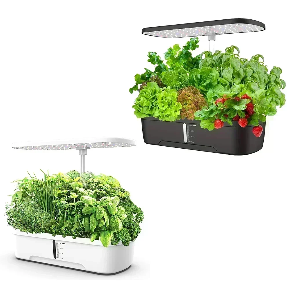 Indoor Gardening System With LED Lights & Adjustable Height For Easy Plant Vegetable Growing Box Intelligent Planting